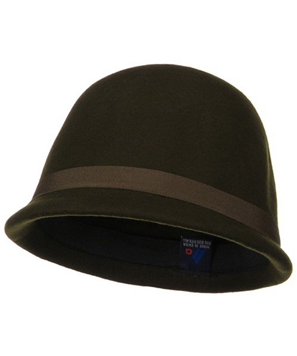 Ladies Wool Felt Cloche Hat - Coffee - CY1153M8AH1