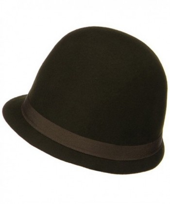 Ladies Wool Felt Cloche Hat