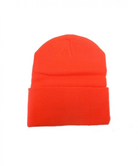 Hunter Orange Long Beanie / Knit Ski Hat / Warm In Winter! - CE110ZAK407
