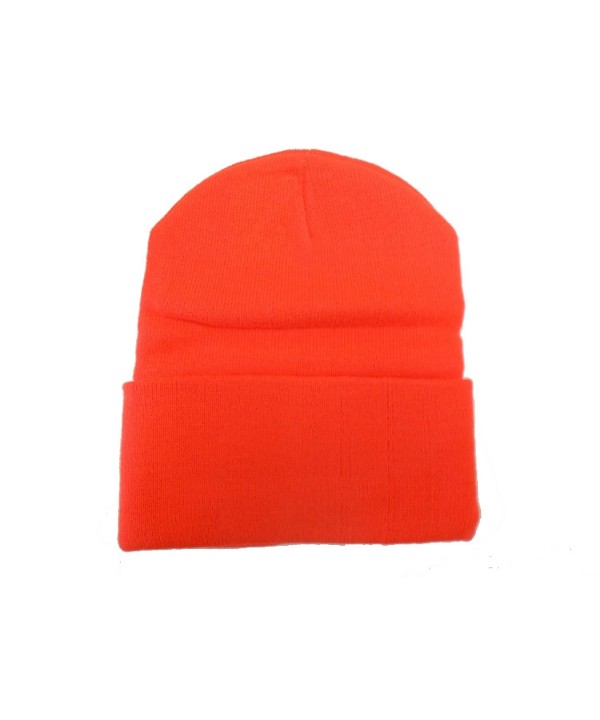 Hunter Orange Long Beanie / Knit Ski Hat / Warm In Winter! - CE110ZAK407