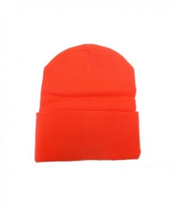 Hunter Orange Long Beanie / Knit Ski Hat / Warm In Winter! - CE110ZAK407