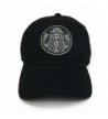 Rhinestone/Stud Starbucks Hip Hop Snapback Adjustable Cap - Black - CM11U4I3P3T