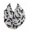 Etwoa's Boston Terrier Dog Black White Head Print Infinity Scarf Circle Scarf - CC12OBNQ7PU