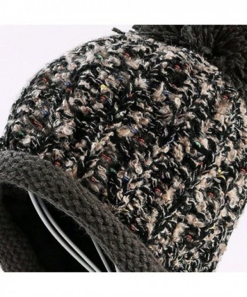 HUAMULAN Winter Beanie Layered Pompoms in Women's Skullies & Beanies