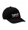 Fight Like a Girl Signature Embroidered Cap - Black w/ Pink - C412J8TSVLF