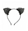 Cute Black Cat Ear Headwear Party Lace Hair Head Bands Headband - Black - CZ185Y2TLEZ
