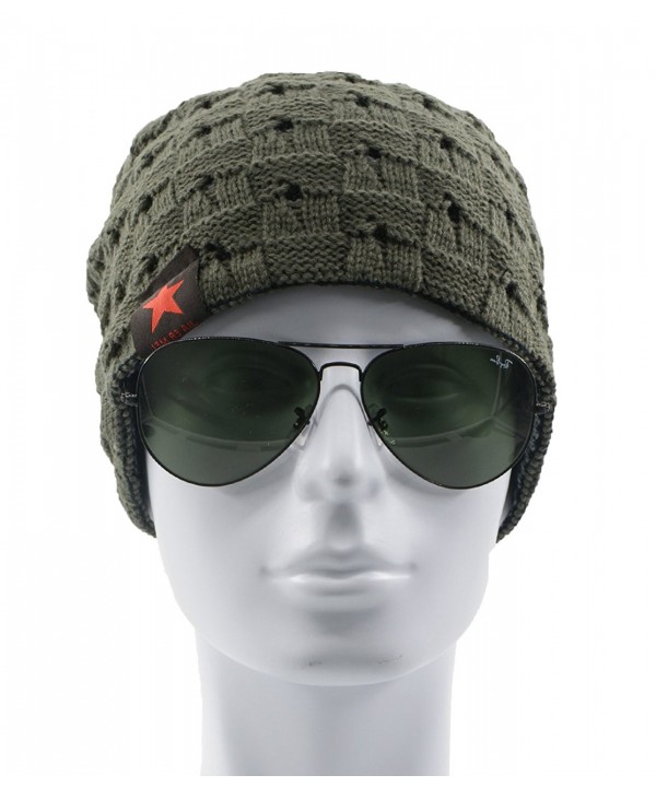 Century Star Warm Hat Mens Winter Fashion Knit Slouchy Outdoor Beanie Lightweight Skull Cap - Dark Grey - CJ12LW4BQO3