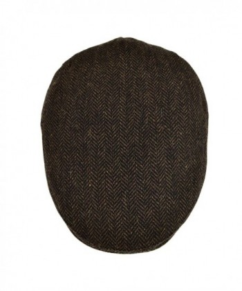 VOBOOM Herringbone Newsboy Cabbie Coffee in Men's Newsboy Caps