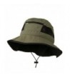 Big Size Zipper Talson UV Bucket Hat - Olive (For Big Head) - CQ11M5CA9DZ