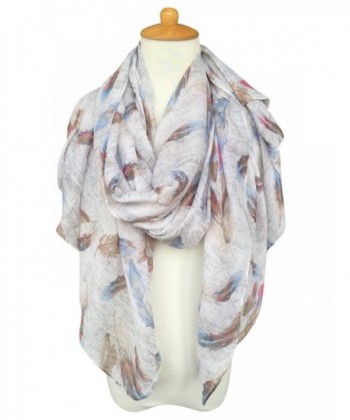 GERINLY Scarf Wrap Colorful Feathers