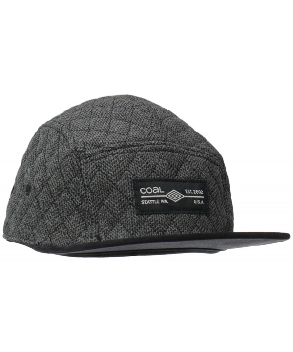 Coal Men's the Clive Quilted 5 Panel Hat Adjustable Cap - Charcoal - C011VJ0MEJ7