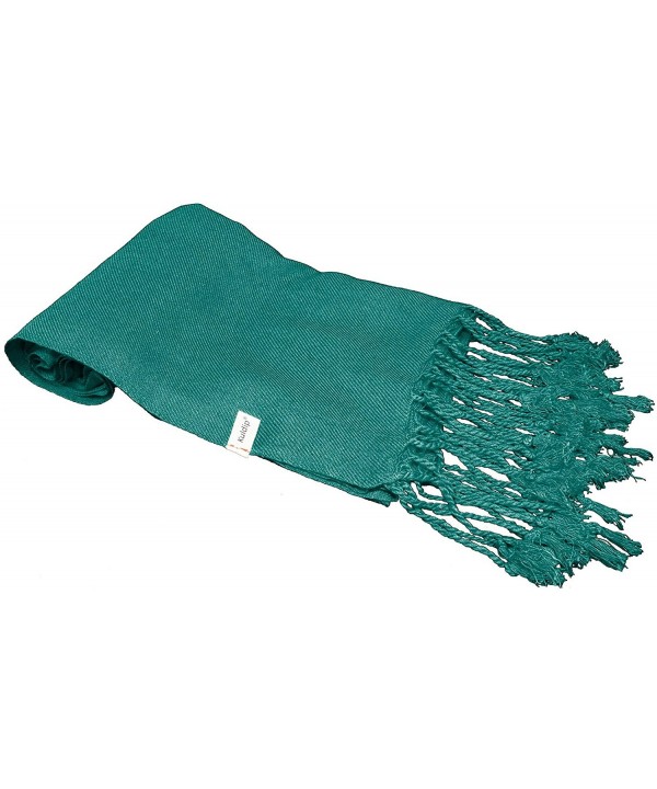 Kuldip Unisex Pashmina Scarf Shawl Wrap Throw Light Teal - CK1130IYXZ9