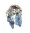 Top Fashionland Premium Soft Sailboat Sheer Scarf - Blue - C812O4OP9XT