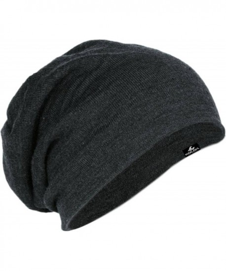 Koloa Surf - Slouchy Beanie in 10 Colors - Charcoal Heather - CD11NKISRS3