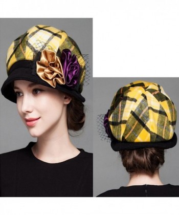 Maitose Womens Scottish Peaked Yellow in Women's Berets