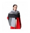 Fincati Women Scarves 100% Goat Cashmere Winter Wrap Pashmina 65''x30'' Contrast Color Twist Knit Shawl - Grey - C0189IQXKMC