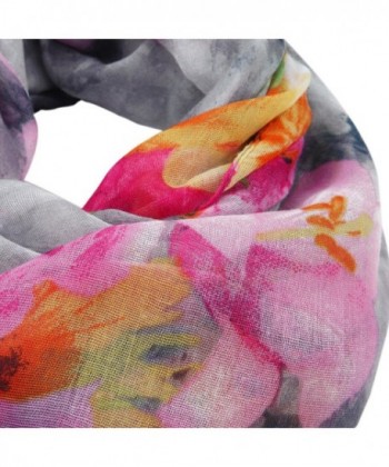Elegant Painted Flower Floral Print in Fashion Scarves