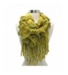 Yellow Olive Two Tone Fringed Infinity