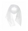 Wrapables Solid Color 100% Silk Long Scarf- White - CX11JSQUTVT