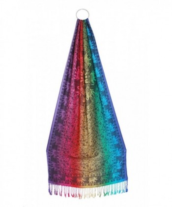 Bijoux Ja Elephant Pashmina Rainbow1