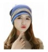 Qiabao Double-layer Rainbow Print Skull Beanie Cap Hat for Women - Blue - CH12LXP7QZT