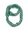 Silverhooks Womens Soft Infinity Loop Sheer Chevron Scarf - Thin Pattern - Turquoise/Brown - CQ186KATK7Y