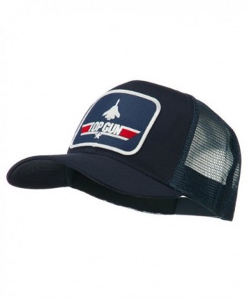 Navy Top Gun Military Patched Mesh Cap - Navy - C711Q3SP0A9