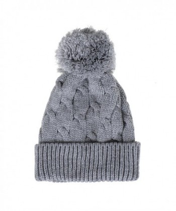 WITHMOONS Knitted Twisted Bobble Slouchy