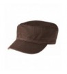Joe's USA Military Style Distressed Washed Cotton Cadet Army Caps - Chocolate Brown - CY11Z33CG0D