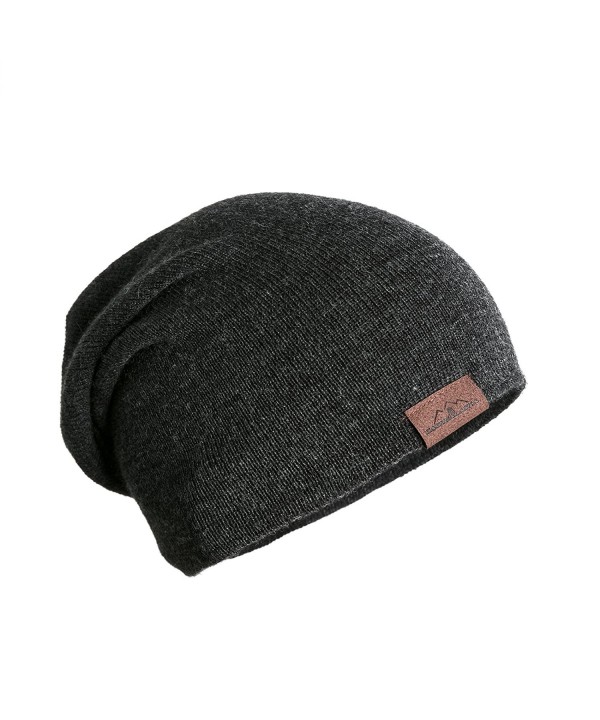 Beanie Slouchy Cuffed Skull Cap for Men and Women - Grey C3182DKLX8U