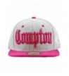 The Hat Depot 1300B New "COMPTON" 3D Embroidered Heather Grey Snapback Hat - Fuchsia - CV12E09C0VZ