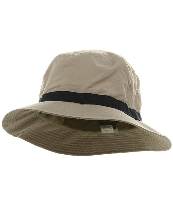 Oversized Water Repellent Brushed Golf Hat - Khaki Navy (For Big Head) - C3113HAT8Z9