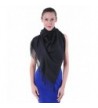 Cashmere Feel Pashmina Shawls and Wraps - Black - C2188U97RQT