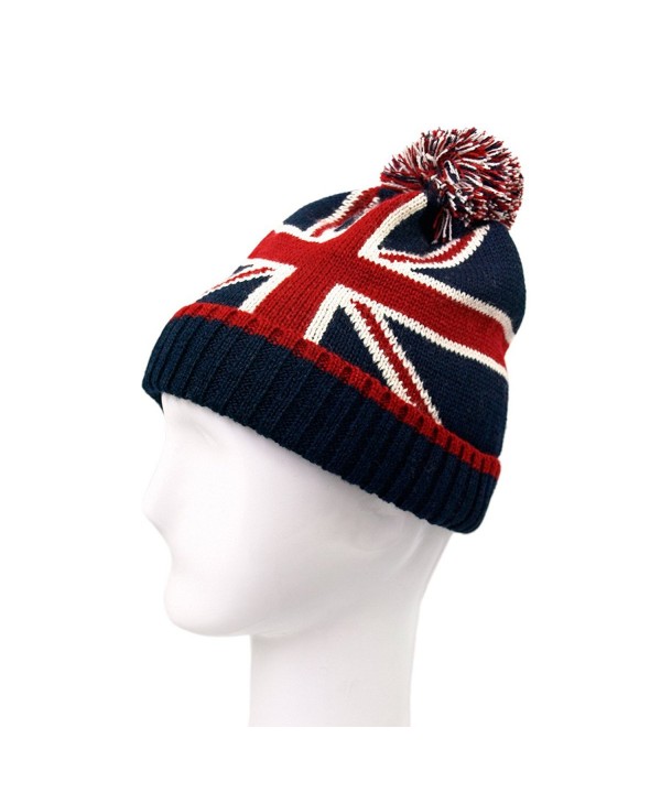 TrendsBlue Premium Unisex Warm Knit USA UK Flag Beanie Hat- Diff Designs - Uk V1 - CV11INMU2Z7