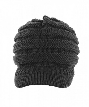 NYFASHION101 Thick Cable Knitted Beanie in Women's Skullies & Beanies