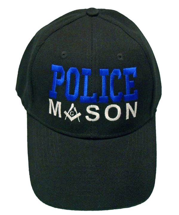 Masonic Police Cap Freemason Black Mason Hat Mens - C411YGDYWPX
