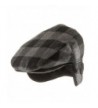 New Jersey Plaid Wool Newsboy Ivy Cap with Fleece Ear Flaps - Grey - C211PEE8F1P