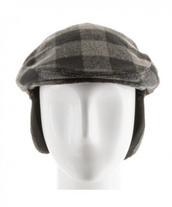 Jersey Plaid Newsboy Fleece Flaps