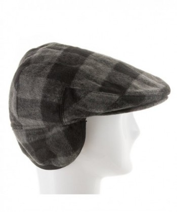 Jersey Plaid Newsboy Fleece Flaps in Men's Newsboy Caps