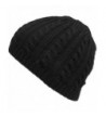 DDLBiz Fashion Unisex Cable Knit Winter Warm Crochet Hat Braided Baggy Beanies Cap - Black - CP12N8RQLQJ