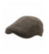 Men Tweed Homespun Ivy Flat Cap Woolen Newsboy Gatsby Hat Cabbie Driving - Brown - CQ12N9L1TL0