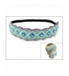 Rosemarie Collections Women's Rhinestone and Beaded Stretch Fashion Headband - Blue and Purple - CH184IEC6SH