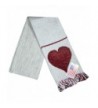 Manual Unisex Chenille Love Heart White Rib Knit Fringed Scarf ASFLOV 5.5x60" - CI126EGTON9
