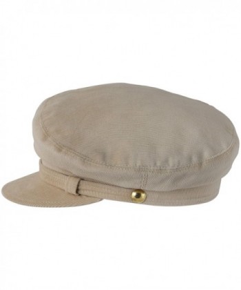 Sterkowski John Lennon Style Corduroy Cap - Beige - CM11GKGTI6H