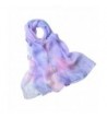 TONSEE Women Lady Chiffon Print Soft Wrap scarf Shawl - Purple - C412LMQPEMB