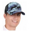 KC Caps Unisex Retro Trucker Hat Fashion Snow Camouflage Adjustable Mesh Cap - Blue Camo/Black Mesh - CZ11ULMSUDN