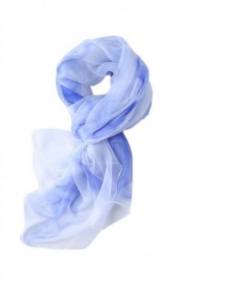 S&S Women's Lightweight Silk Feeling Infinity Scarves Large Long Shawl Wrap - 02-sky Blue - CP184X7Z4X8