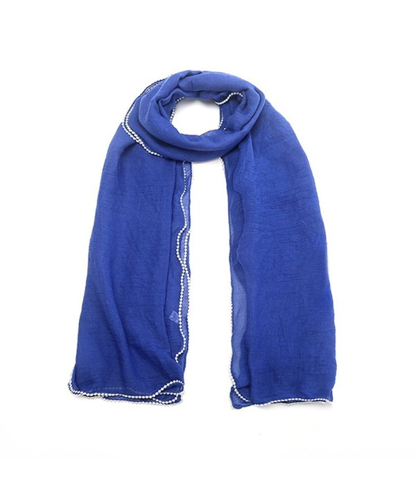 Ladies CRINKLE Effect Delicate Pashmina - Royal Blue - CT12I1KSH9N