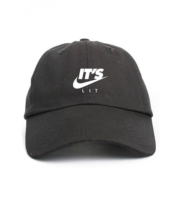 It's Lit Swoosh Black Unstructured Dad Hat - CE12NYNJS58