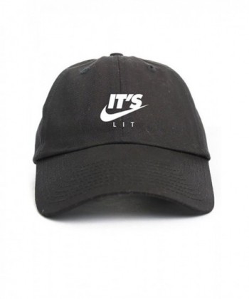 It's Lit Swoosh Black Unstructured Dad Hat - CE12NYNJS58